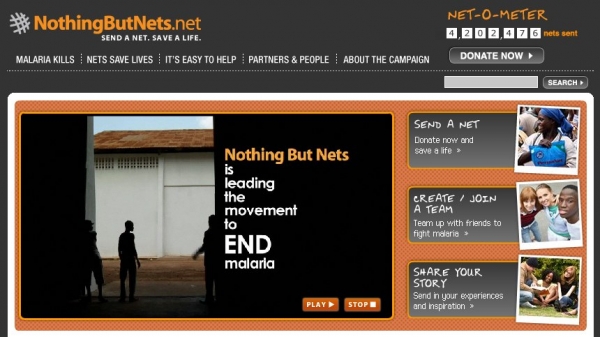 The Nothing But Nets website